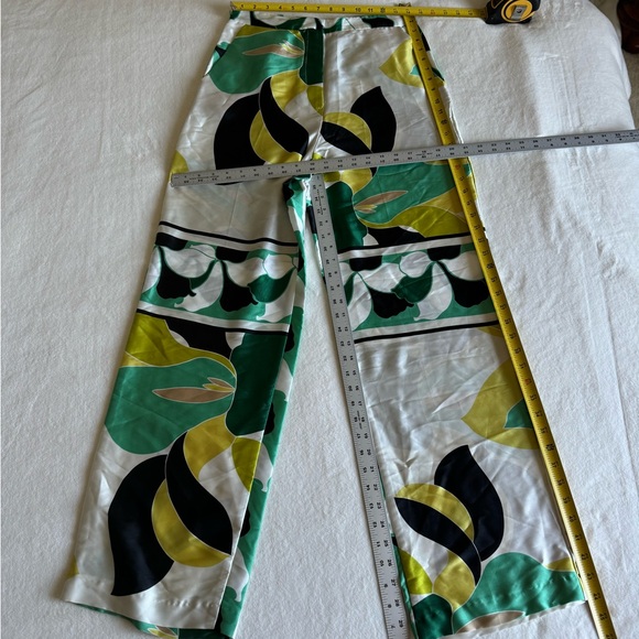 ZARA Botanical Wide Leg Pants White Size medium New With Tags. #12 - Picture 3 of 15